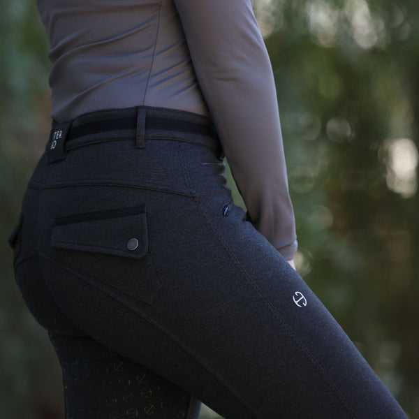 Kimberly Full Seat Breeches - Dark Heather Grey