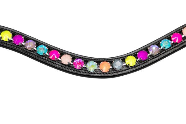 Grewal Bold Neon Lights Crystal Browband