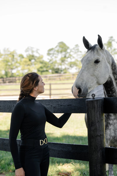70 Degrees Mock Neck with Equus Art