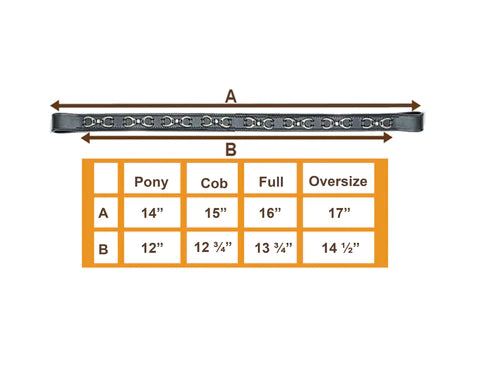 Grewal Rainbow Crystal Cup Chain Browband