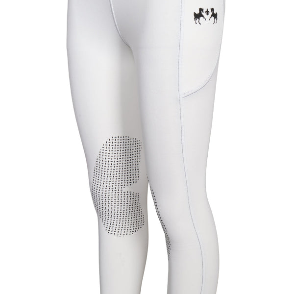 Equine Couture Soft Wash Silicon Knee Patch Tights with Phone Pocket