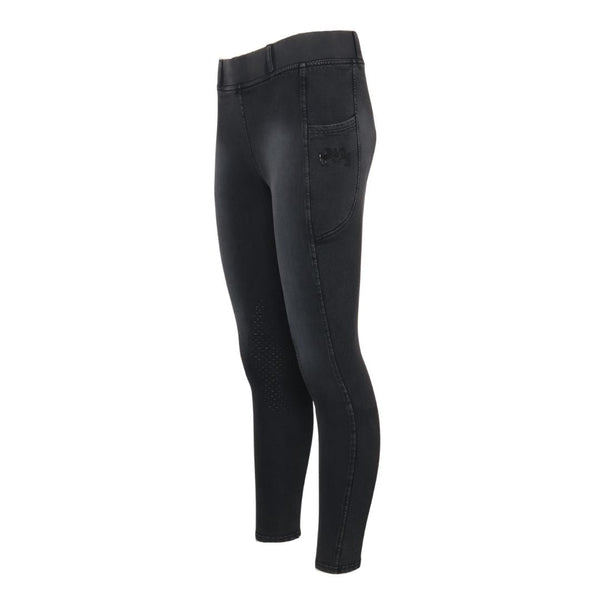 Equine Couture Soft Wash Silicon Knee Patch Tights with Phone Pocket