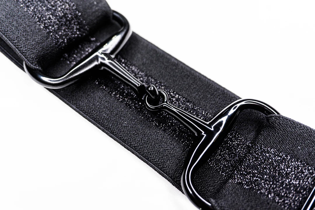 Ellany Belt - Dark Horse - 1.5" Black Snaffle Elastic Belt