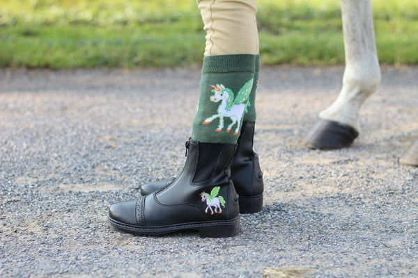 TuffRider Children's Unicorn Starter Front Zip Paddock Boots