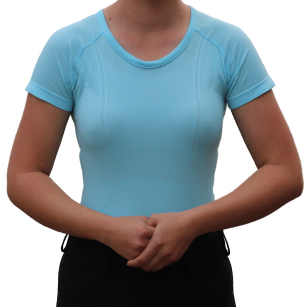 Chic Athletic Short Sleeve Shirt - Glacier Blue