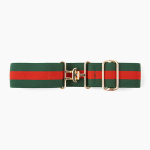 Kastel Forest and Red Striped Equestrian Belt