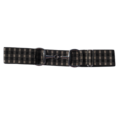 Snaffle Comfort Fit Belt - Black & White Checkered