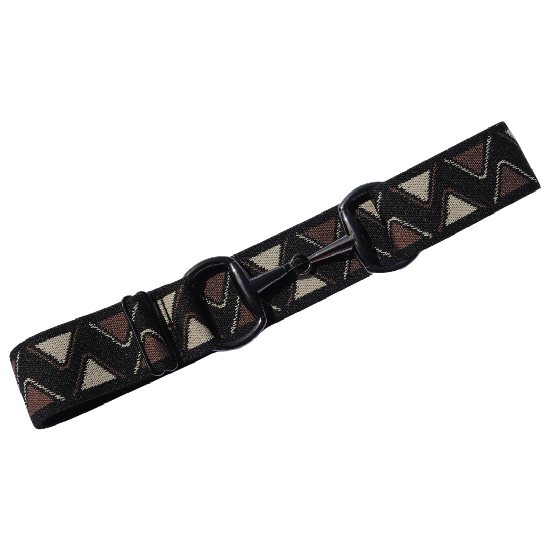 Snaffle Comfort Fit Belt - Black, Brown, Cream Wave