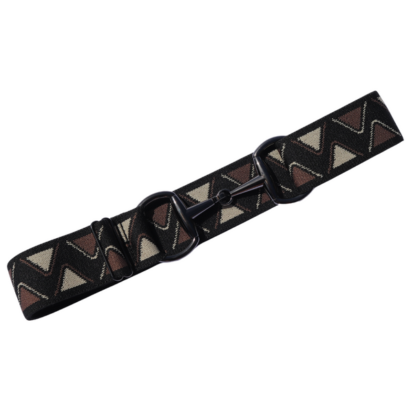 Snaffle Comfort Fit Belt - Black, Brown, Cream Wave