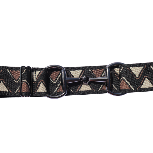 Snaffle Comfort Fit Belt - Black, Brown, Cream Wave
