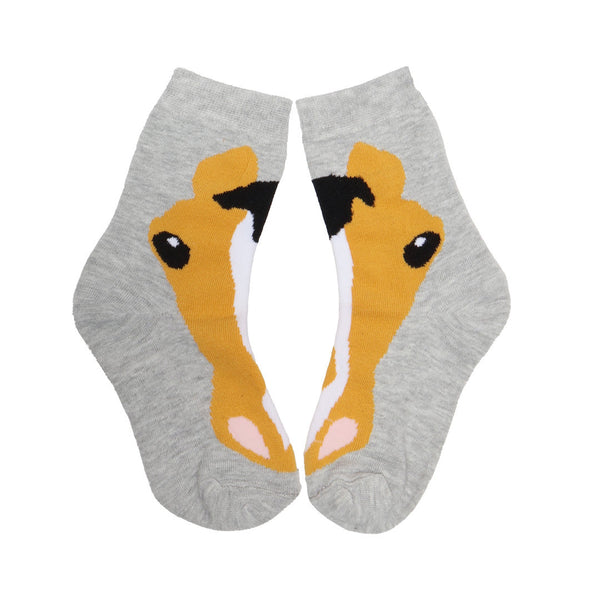 AWST Int'l Child Horse Face Buckskin Crew Socks