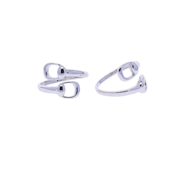 AWST Int'l Snaffle Bit Sterling Silver Adjustable Wrap Ring