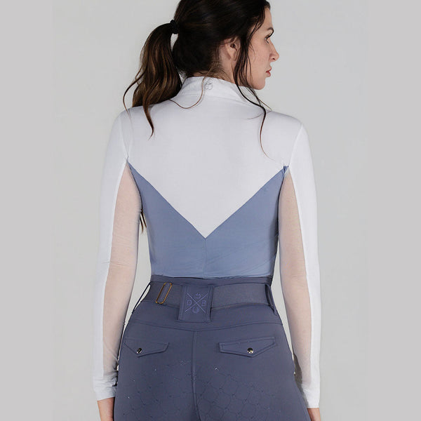 Dapplebay Lady 1/4 Zip LS Show Top-Moonrise