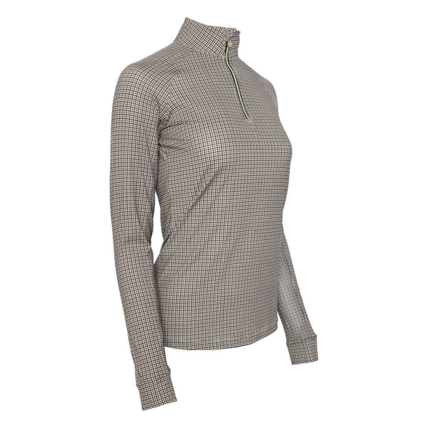 Dapplebay Bay Houndstooth 1/4 Zip Riding Top
