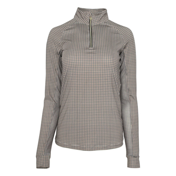 Dapplebay Bay Houndstooth 1/4 Zip Riding Top