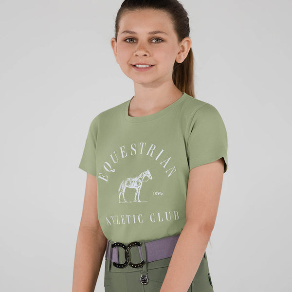 Dapplebay Kids Equestrian Athletic Club Tee-Sage