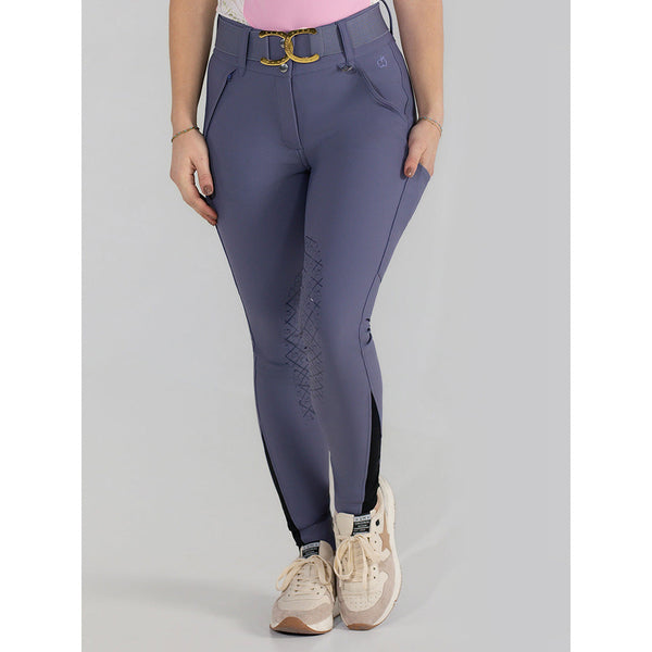 Dapplebay Sport Silicone Knee Patch Breeches-Purple Dusk