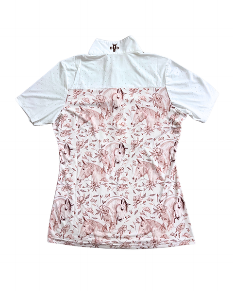 D. D. Short Sleeve Capriole Competition Shirt - SEPIA