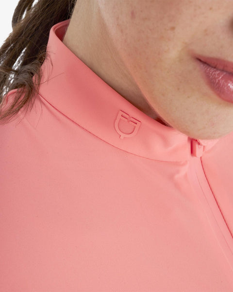 Equestro Women's training T-shirt in technical fabric with micro-holes