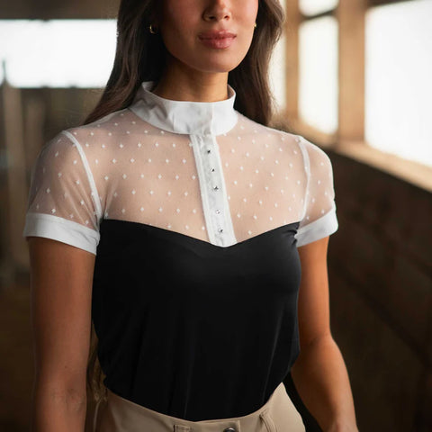DAPPLEBAY SHINE ON 1/4 ZIP SHOW TOP -SHORT SLEEVE