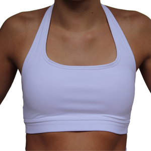 Halter SportsBra - White