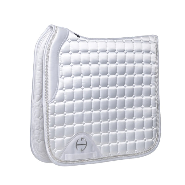 Halter Ego Satin Classic Dressage Saddle Pad - White - Full