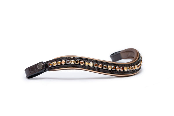 The Sun King Brown Patent Leather Snaffle Bridle