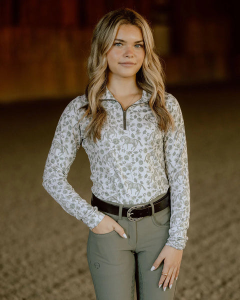 DEINHARDT DESIGNS Connection Collection EVERGREEN Long Sleeved Training Shirt