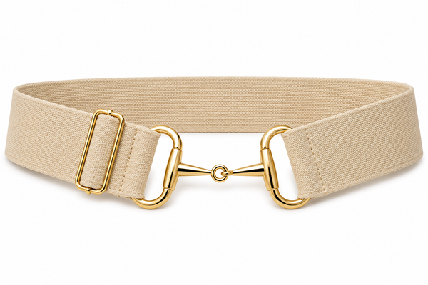 The Novella Beige Snaffle Belt (1.5 inches)
