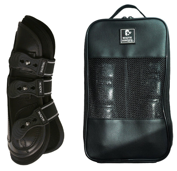 Estrella' Carbon Leather Tendon Boots