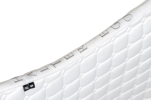 Halter Ego Satin Classic Dressage Saddle Pad - White - Full