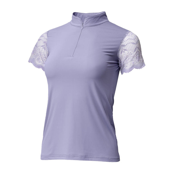 Charlie Short Sleeve Lace Riding Shirt - Mauve