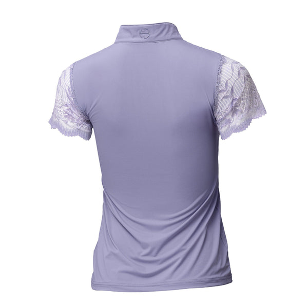 Charlie Short Sleeve Lace Riding Shirt - Mauve