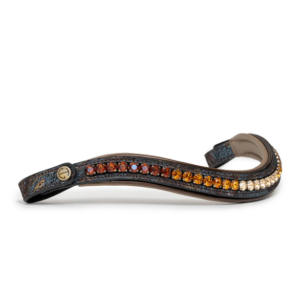 Aspen Leather Snaffle Bridle with Removable Flash
