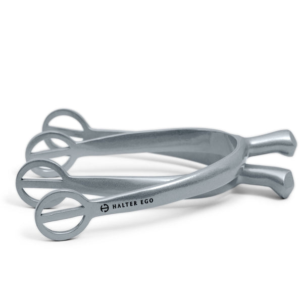 Antique Silver Spurs with 3D Shank