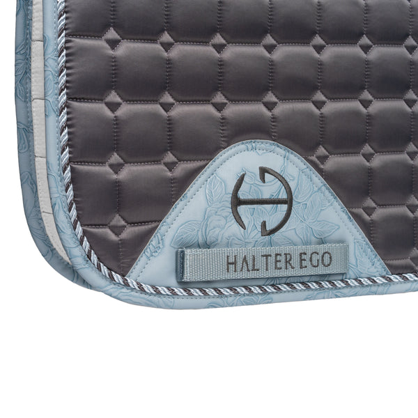 Romance Collection Satin Classic Dressage Saddle Pad (Full) - Slate Luxe
