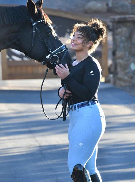 Comfort Grip Leggings - Sky Blue