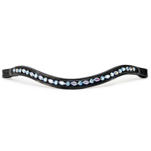 Paris Navette Crystal Patent Midline Browband - Light Sapphire Shimmer