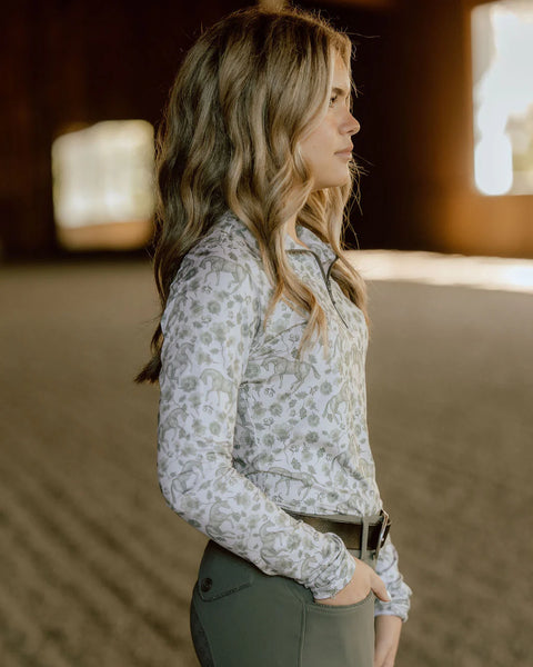 DEINHARDT DESIGNS Connection Collection EVERGREEN Long Sleeved Training Shirt