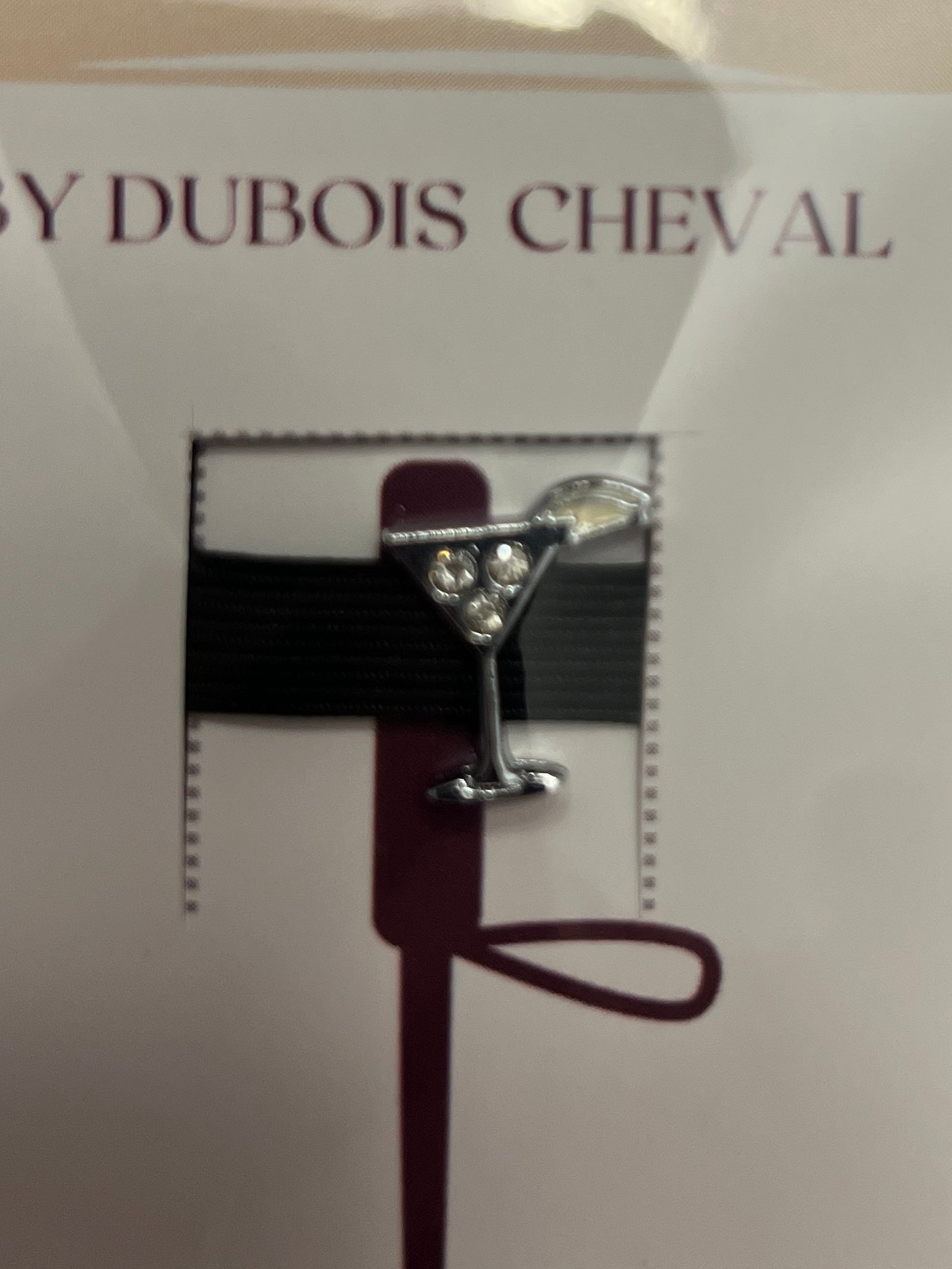 Dubois Cheval Gold Sparkly Martini Crop Charm