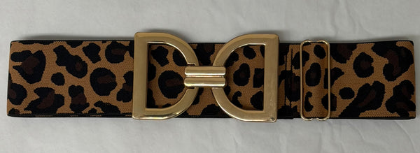Stretchy Leopard Print Belt