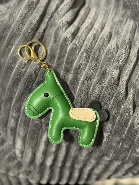 Leather Horse Keychain