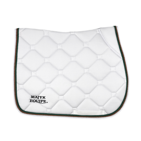 White Classica Cotton Euro Saddle pad
