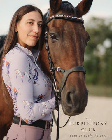 Deinhardt Designs Prints With A Purpose PURPLE PONY CLUB Long Sleeve Training Shirt