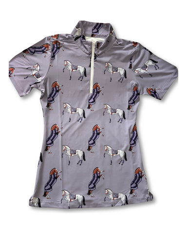Deinhardt Designs Prints With A Purpose PURPLE PONY CLUB Short Sleeve Training Shirt