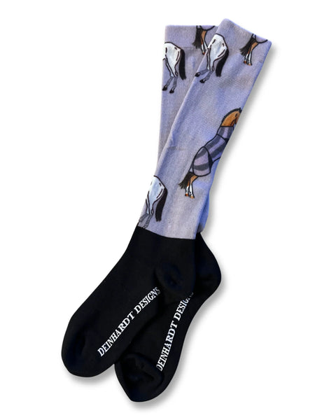 Deinhardt Designs HERITAGE Collection:  PURPLE PONY CLUB Riding Socks