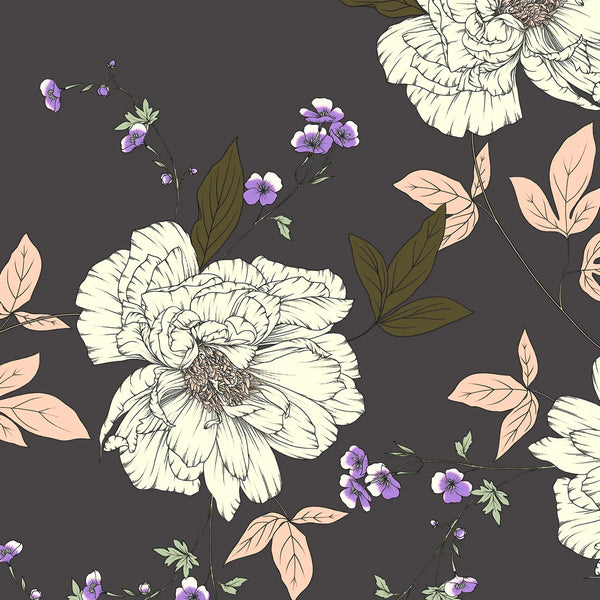 Kastel Slate Garden Rose Long Sleeve 1/4 Zip Sun Shirt