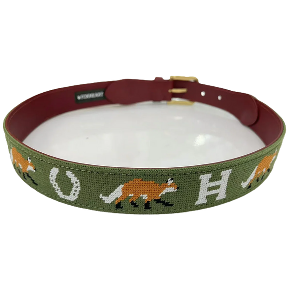 Foxheart Needlepoint Belt