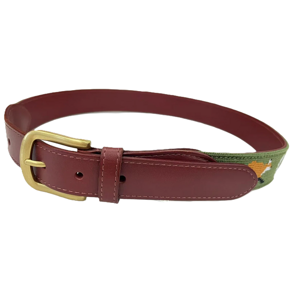 Foxheart Needlepoint Belt