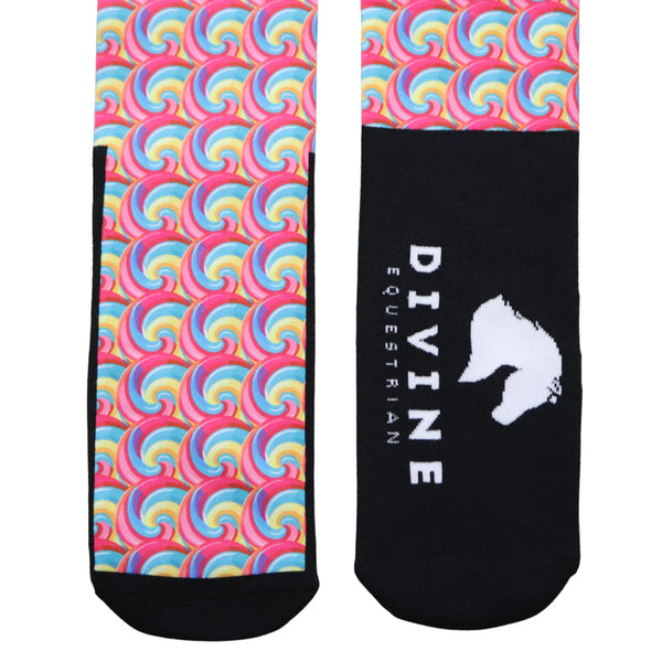 Divine Equestrian Comfort Fit Socks - Lollipops